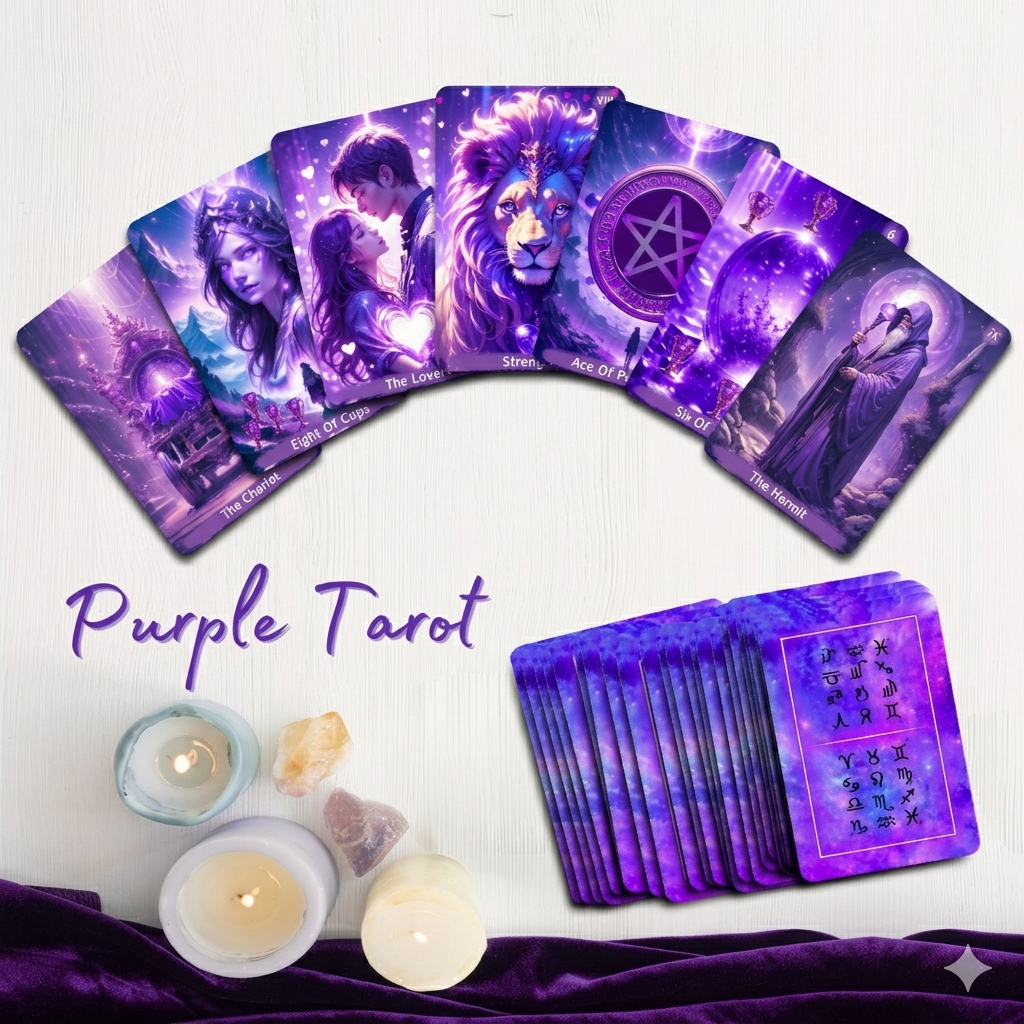 Purple Tarot Destesi 78 Kart