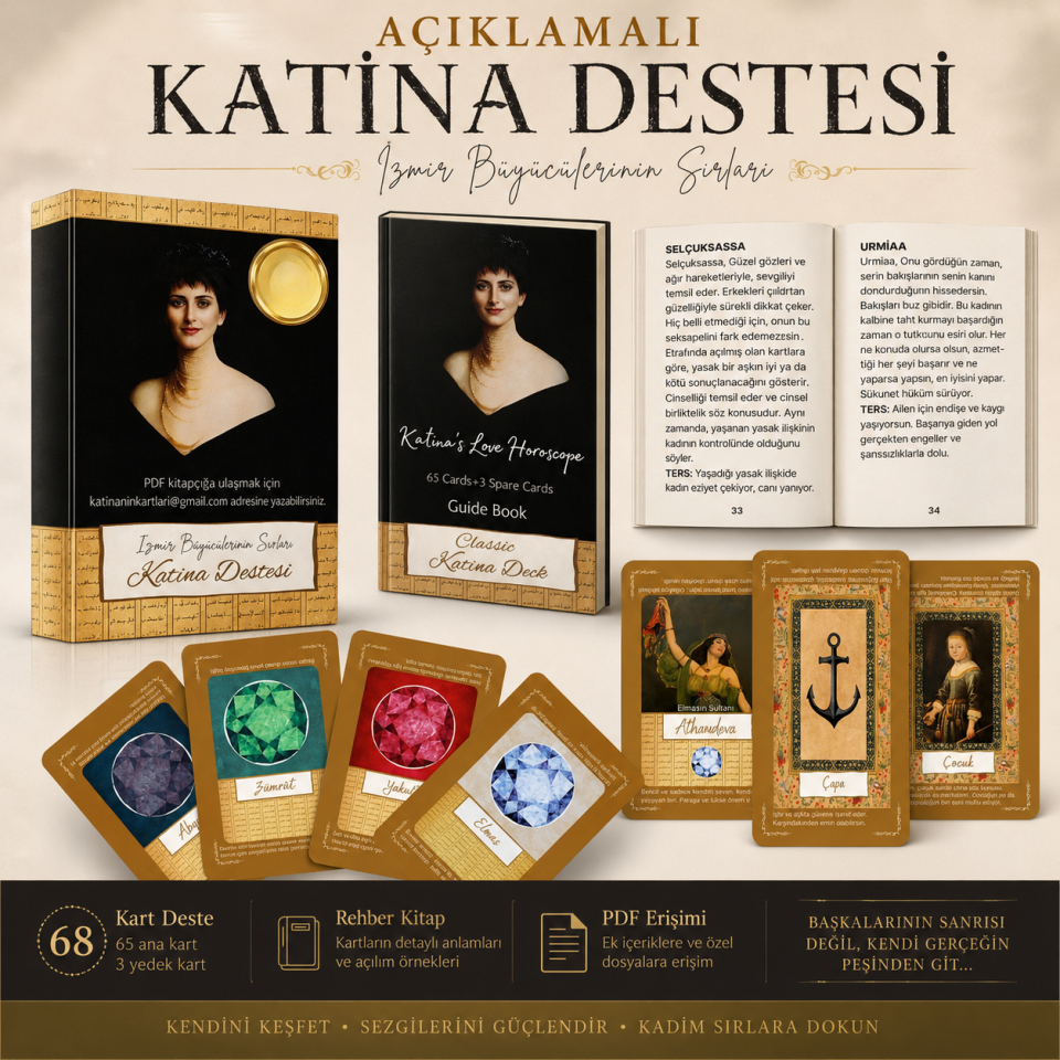 Açıklamalı Katina Destesi Fal Kartları ve El Kitabı
